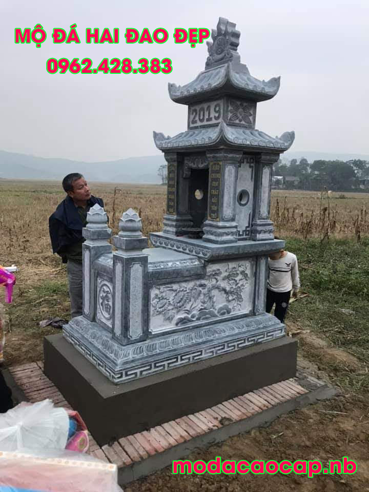 mộ đá hai đao đẹp