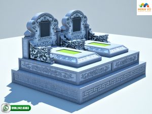 Thiết Kế Mộ Đôi Đá Theo Yêu Cầu